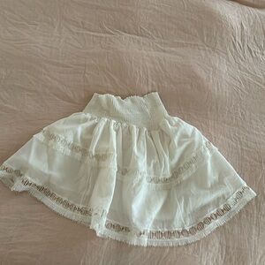 Peixoto white lace skirt